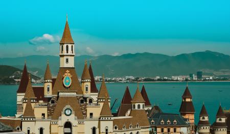 Brown-and-beige Castle at Daytime