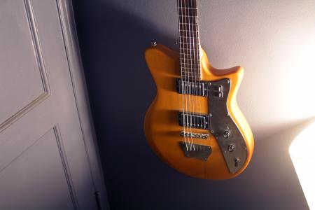 Brown and Black Electric Guitar