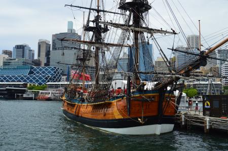 Brown and Black Galleon Ship
