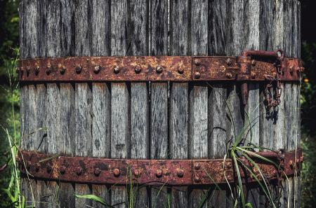 Brown and Gray Wooden Container