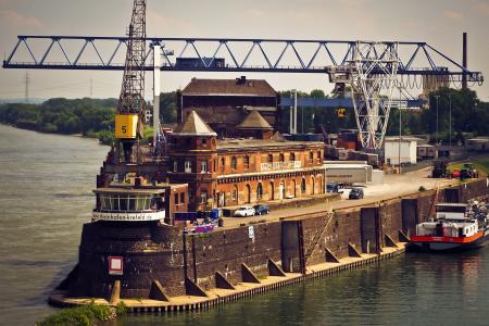 Brown Concrete Building on the Dock