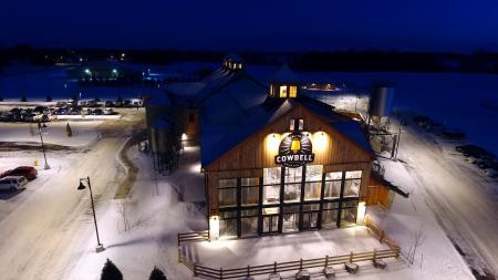 Brown Cowbell Restaurant during Nighttime