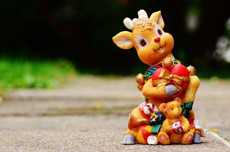 Brown Deer Figurine at Daytime