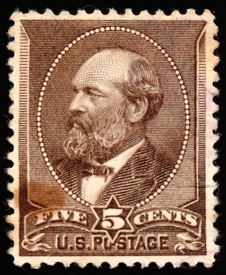 Brown James Garfield Stamp