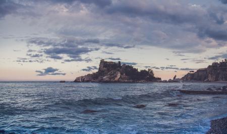 Brown Rocky Island View