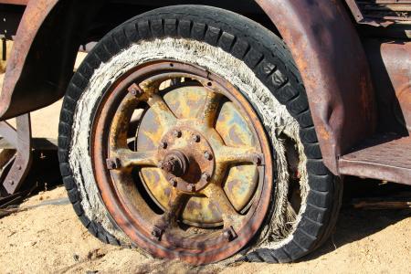 Brown Spoke Car Wheel in Brown Sand during Daytime