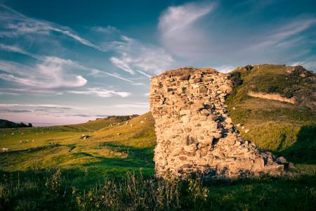 Brown Stone Formation Near the Mountain