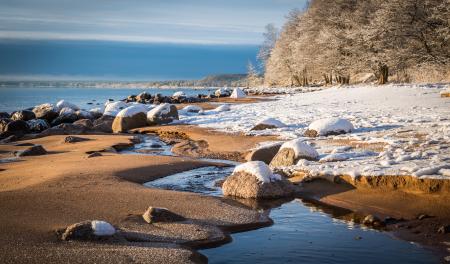 Brown Stone on Ocean