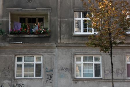 Building with balcony