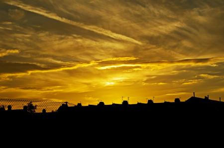 Buildings Silhouette during Sunset