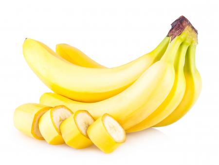 Bunch of bananas isolated on white