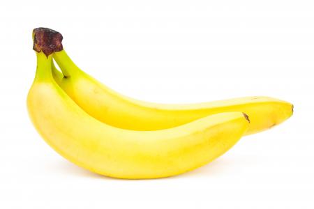 Bunch of bananas isolated on white