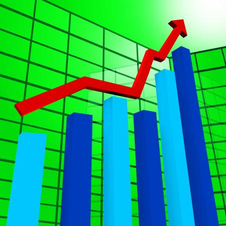 Business Graph Indicates Diagram Infochart And Profit