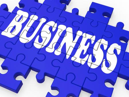 Business Puzzle Showing Corporate Deals