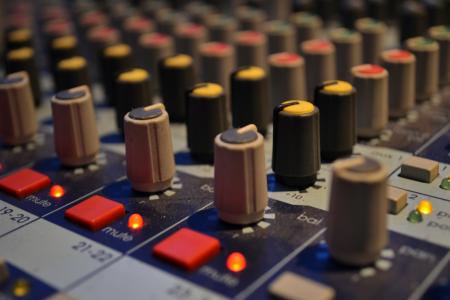 Buttons on mixing board