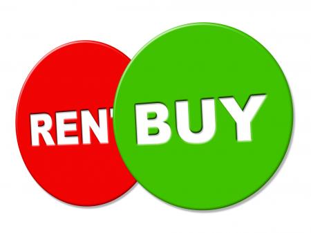 Buy Sign Indicates Message Bought And Purchasing