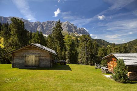 Cabins on Dolmites