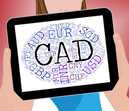 Cad Currency Represents Forex Trading And Coin