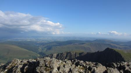 CADAIR IDRIS view from trig point looking SSE late afternoon 26-7-2013