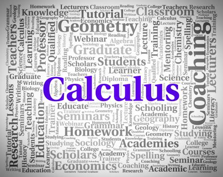 Calculus Word Indicates Algebra Figures And Words