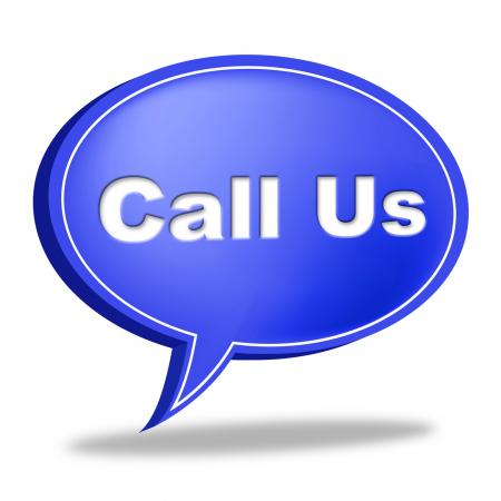 Call Us Sign Indicates Network Communicate And Chat