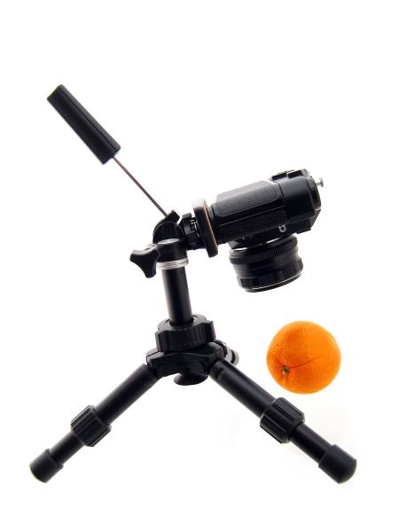 Camera shoots the orange
