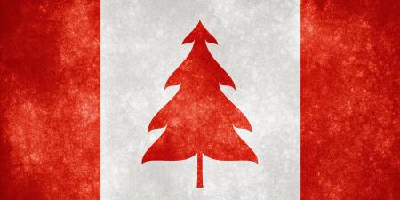 Canada Grunge Flag - Christmas Tree