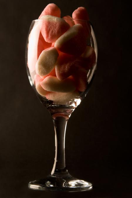 Candies in a glass
