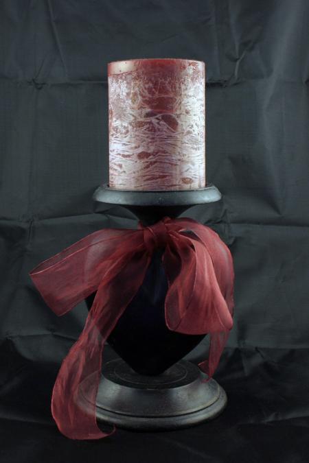 Candleabrum with red decoration