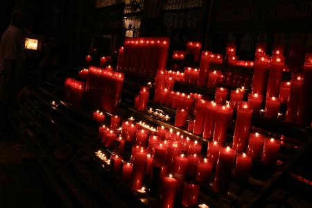 Candles in a church