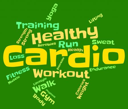 Cardio Word Indicates Get Fit And Athletic