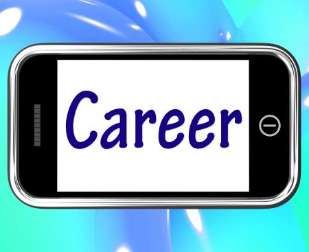 Career Smartphone Means Internet Job Or Employment Search