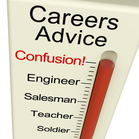 Careers Advice Monitor Confusion Shows Employment Guidance And Decisio