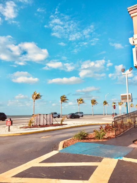 Cars on Road Near Light Post