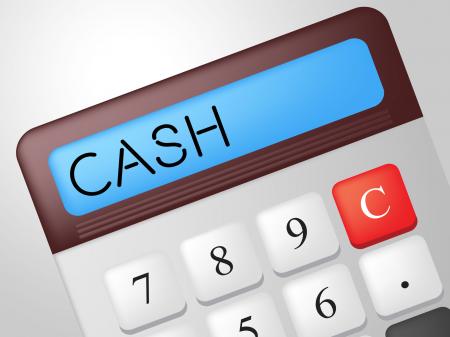 Cash Calculator Means Financial Finances And Revenue
