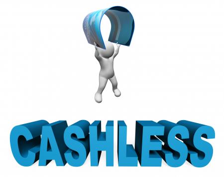 Cashless Credit Card Indicates Purchase Prepaid And Prepay 3d Renderin