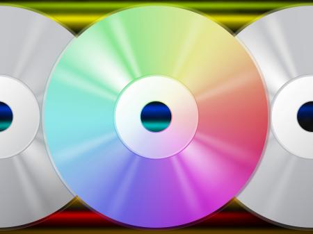 CD Background Means Music Artists And Rainbow Lines