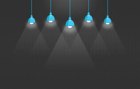 Ceiling Lights - Illustration with Copyspace