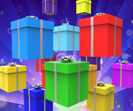 Celebration Giftboxes Represents Surprise Gifts And Party