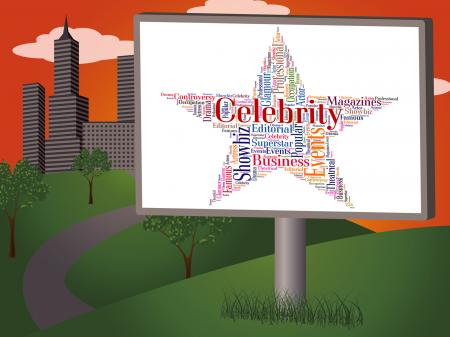 Celebrity Star Means Text Word And Fame