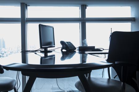 Chairs on Table Against Window