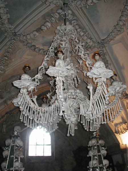 Chandelier of skulls and bones