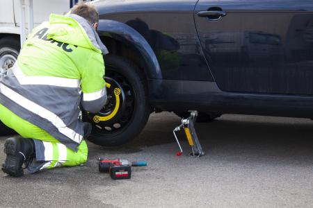 Changing Flat Tire