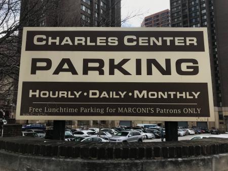 Charles Center Parking Sign, 259 N. Liberty Street, Baltimore, MD 21201