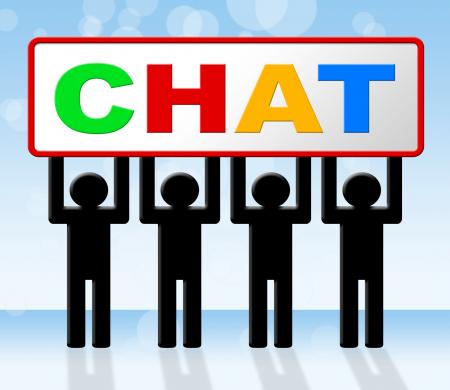 Chatting Chat Means Messenger Communicating And Call