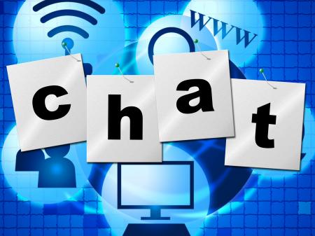 Chatting Chat Represents Telephone Typing And Communicate