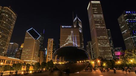 Chicago at night