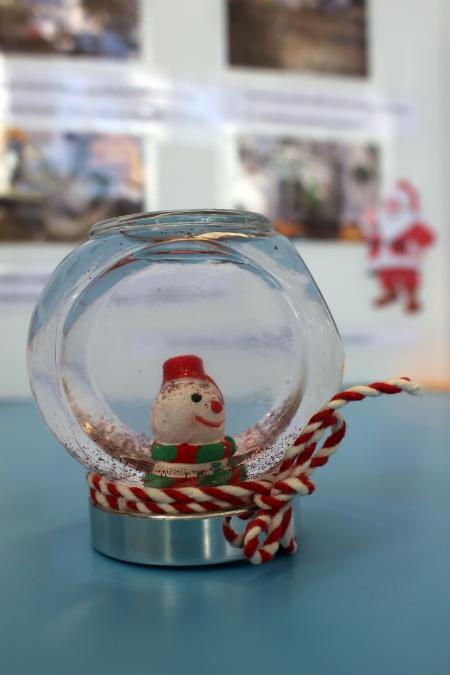 Christmas Snow Globe with Snowman Inside