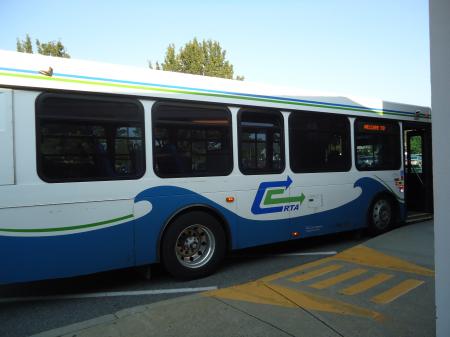 City bus blue white