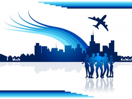 City Flights Represents Transportation Aeroplane And Airplane